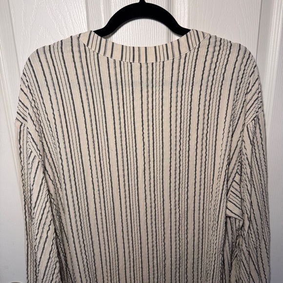 Free People Gray & White Rhythm Of The Night Striped Tunic - Picture 9 of 12